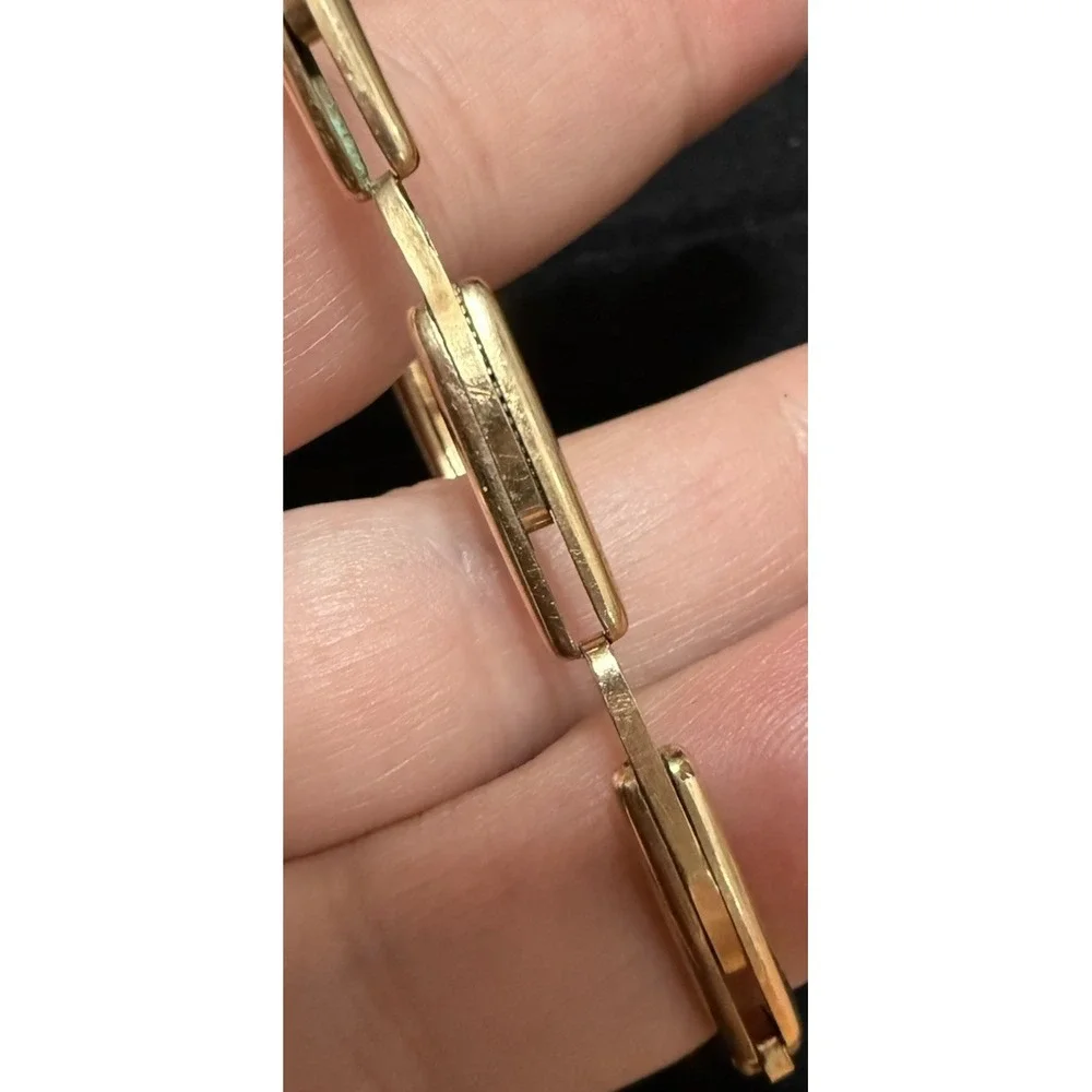 Antique Cameo 14K Gold Filled Expandable Bracelet BJM Co